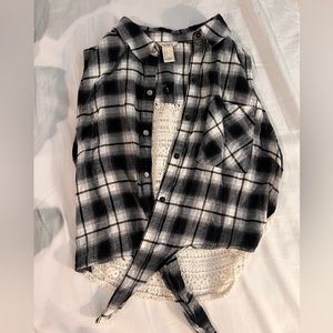 Forever 21 Flannel Vest